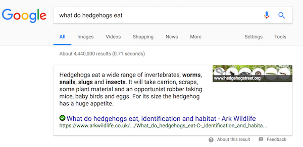 Featured Snipped Example Voice Search